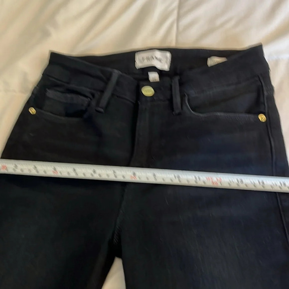 Frame Le Crop Mini Boot Black size 26  Raw Hemline Streetwear Edgy. NWOT - Picture 16 of 17